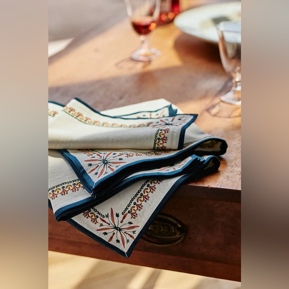 NWT! Anthropologie Mimi Thorisson Italian Hours Napkins, Set of 4 on Poshmark!